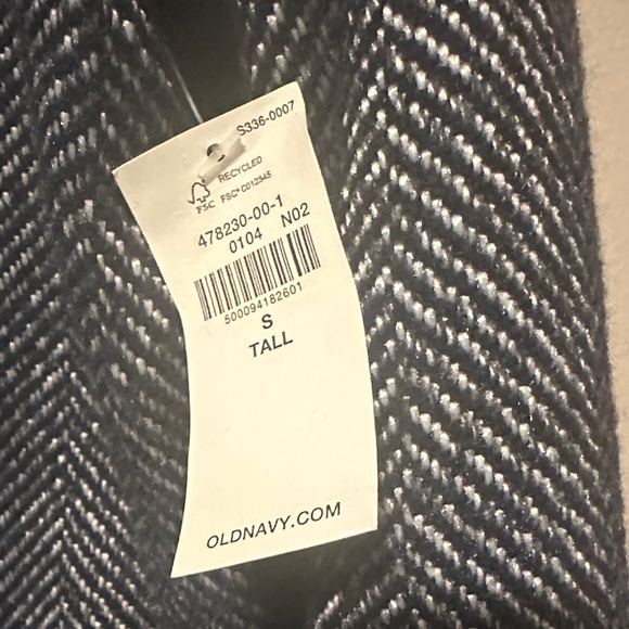 Old Navy Women's Black & White Tweed Pea Coat - Picture 3 of 5